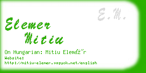 elemer mitiu business card